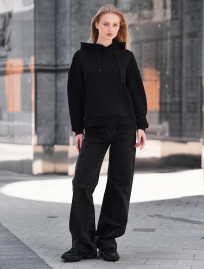 Hanorac de damă Staff vin black oversize