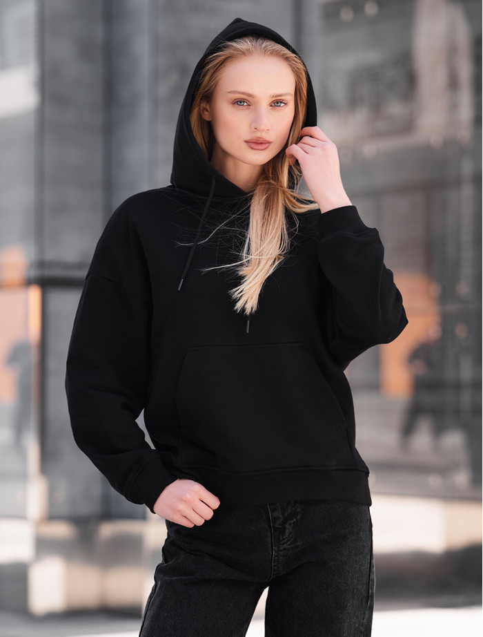 Hanorac de damă Staff vin black oversize