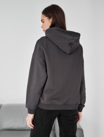 Hanorac de damă Staff vin dark gray oversize