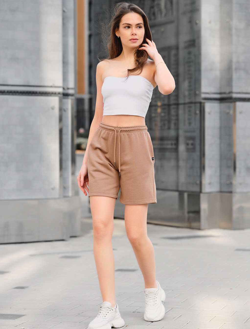 Pantaloni scurți de damă Staff de light brown