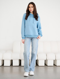 Hanorac de damă Staff am light blue oversize