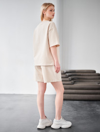 Set de vară de damă tricou + pantaloni scurți Staff de milk