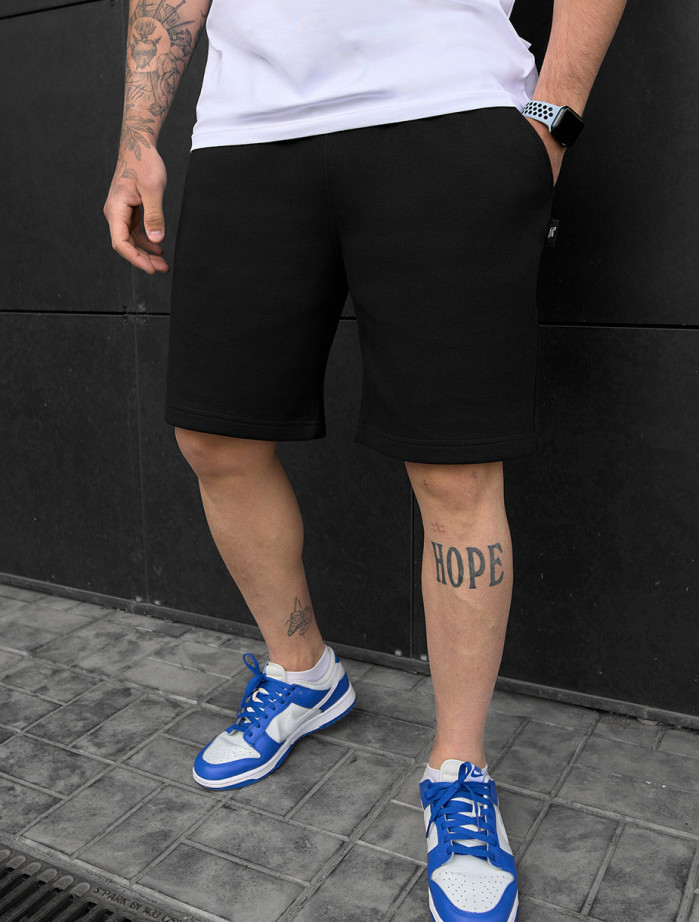 Pantaloni scurți tricotați Staff ro black