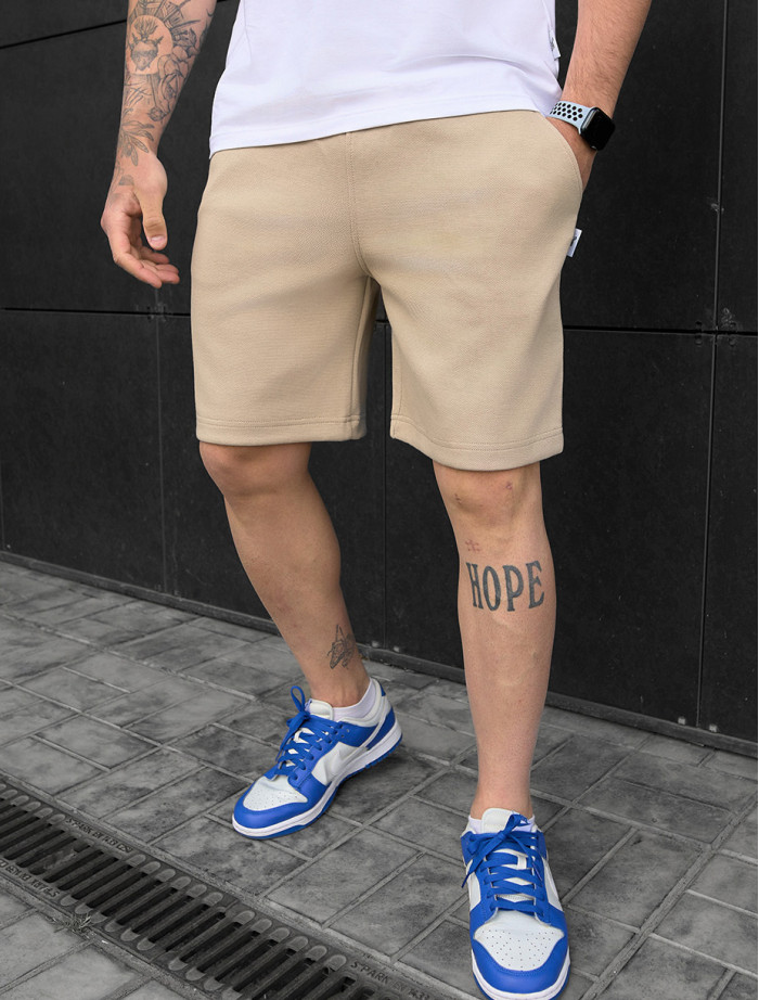 Pantaloni scurți tricotați Staff ro beige