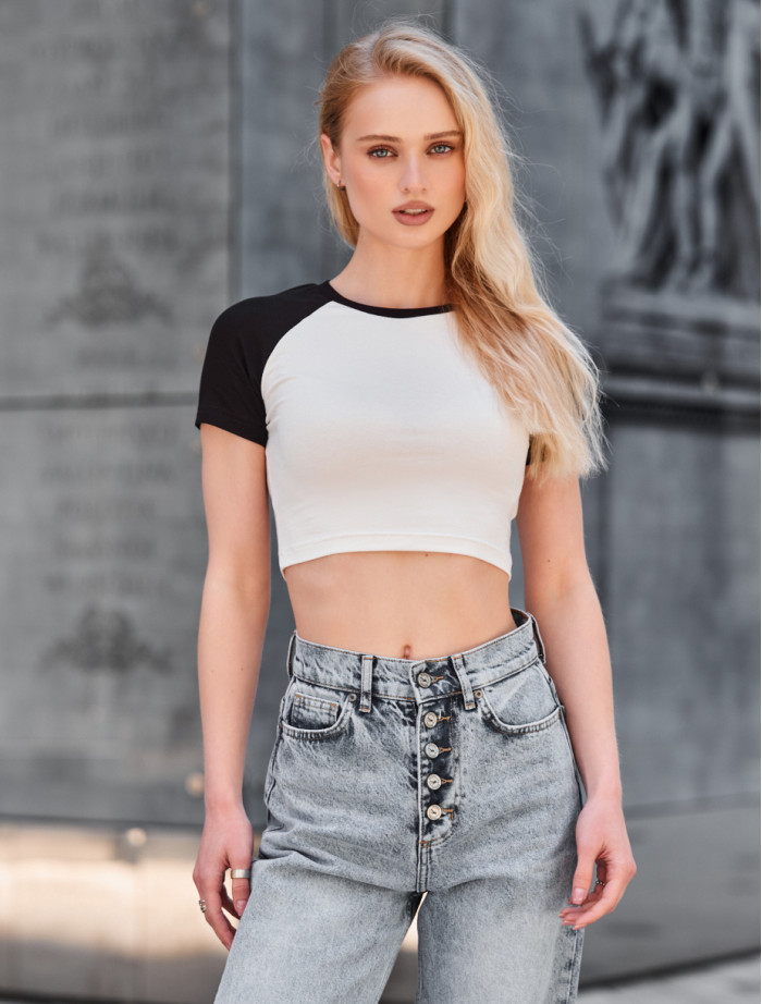 Tricou de damă Staff lo white & black