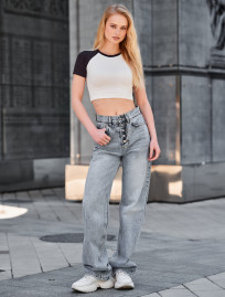 Tricou de damă Staff lo white & black