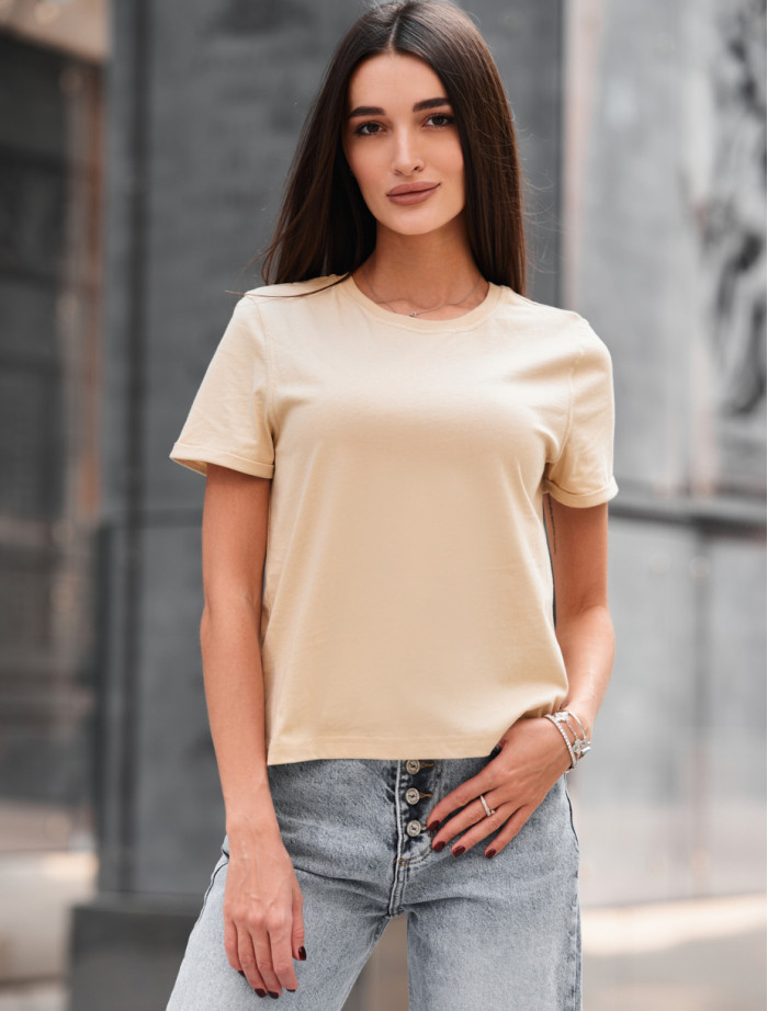 Tricou de dsamă Staff cap light beige
