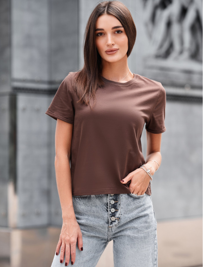 Tricou de damă Staff cap light brown