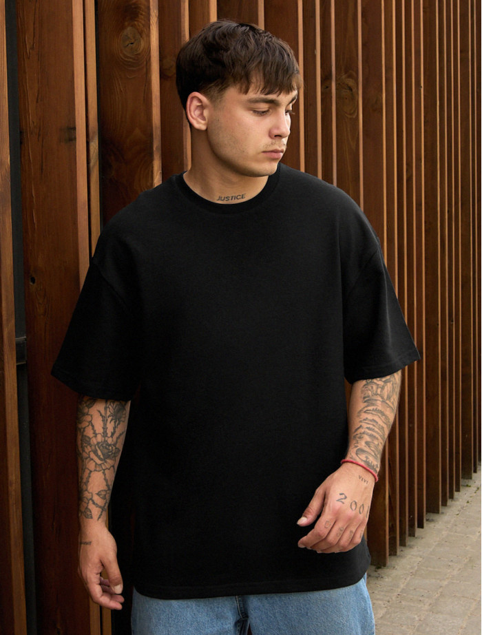 Tricou Staff be black oversize