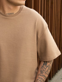 Tricou Staff be brown oversize