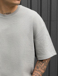 Tricou Staff be gray oversize