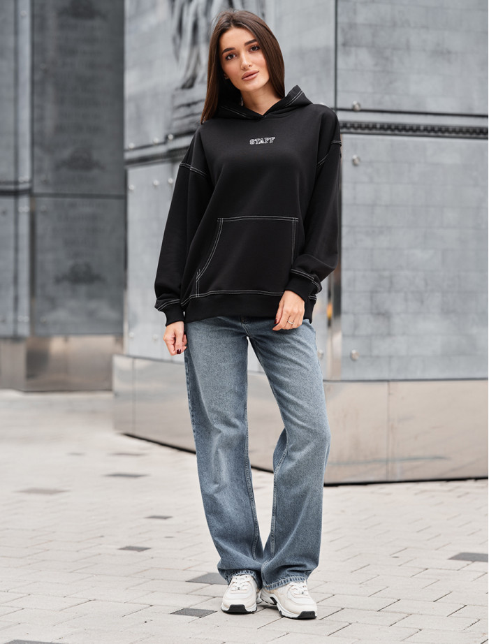 Hanorac de damă Staff ue black oversize