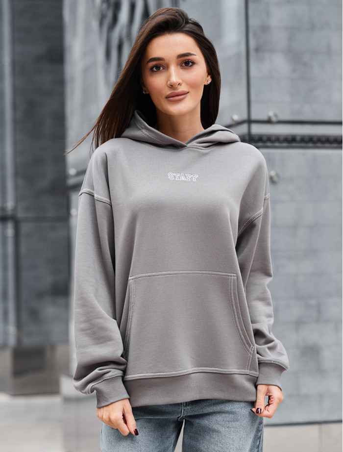 Hanorac de damă Staff ue gray oversize