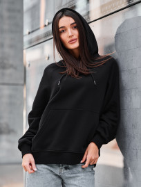 Hanorac de damă Staff amo black logo oversize