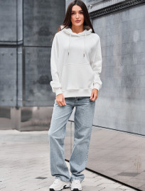 Hanorac de damă Staff amo white logo oversize