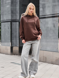 Hanorac de damă Staff amo brown logo oversize