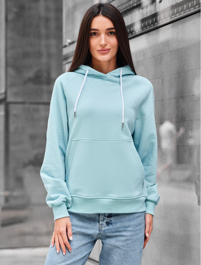 Hanorac de damă Staff amo light blue logo oversize