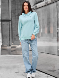 Hanorac de damă Staff amo light blue logo oversize