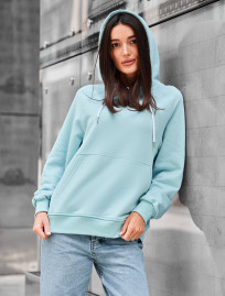 Hanorac de damă Staff amo light blue logo oversize