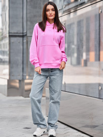 Hanorac de damă Staff amo pink logo oversize