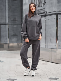 Costum de trening de damă Staff po dark gray oversize