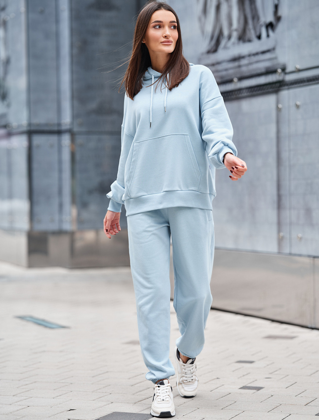 Costum de trening de damă Staff po light blue oversize