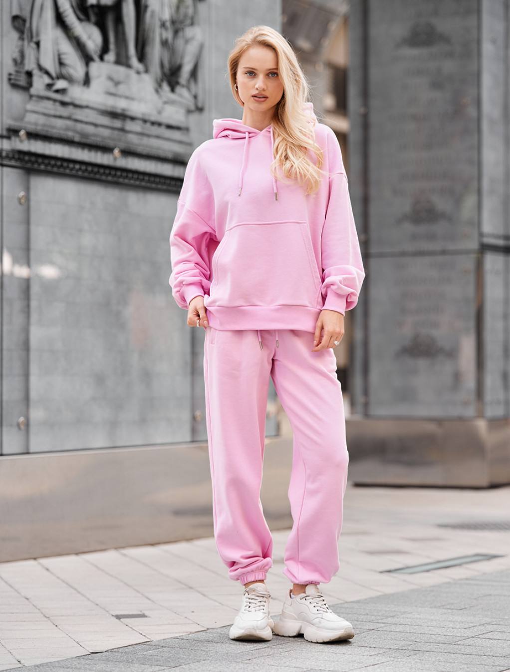 Costum de trening de damă Staff po pink oversize