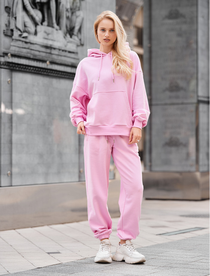 Costum de trening de damă Staff po pink oversize