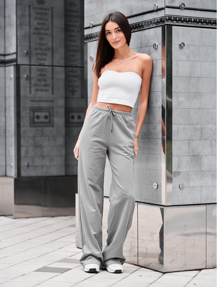 Pantaloni de damă Staff pa light gray