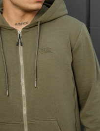 Hanorac Staff zip khaki logo