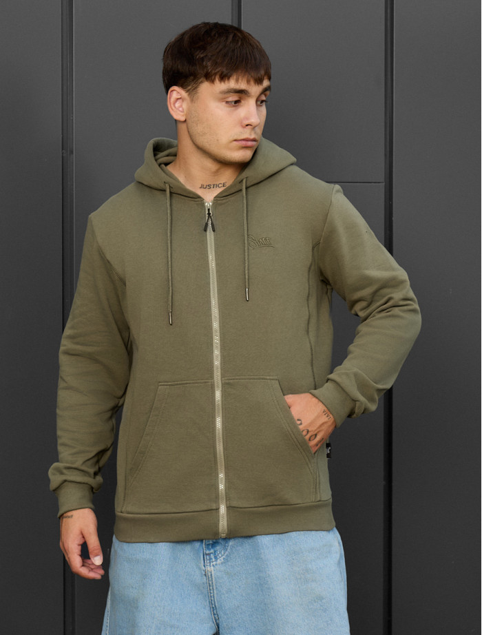 Hanorac Staff zip khaki logo