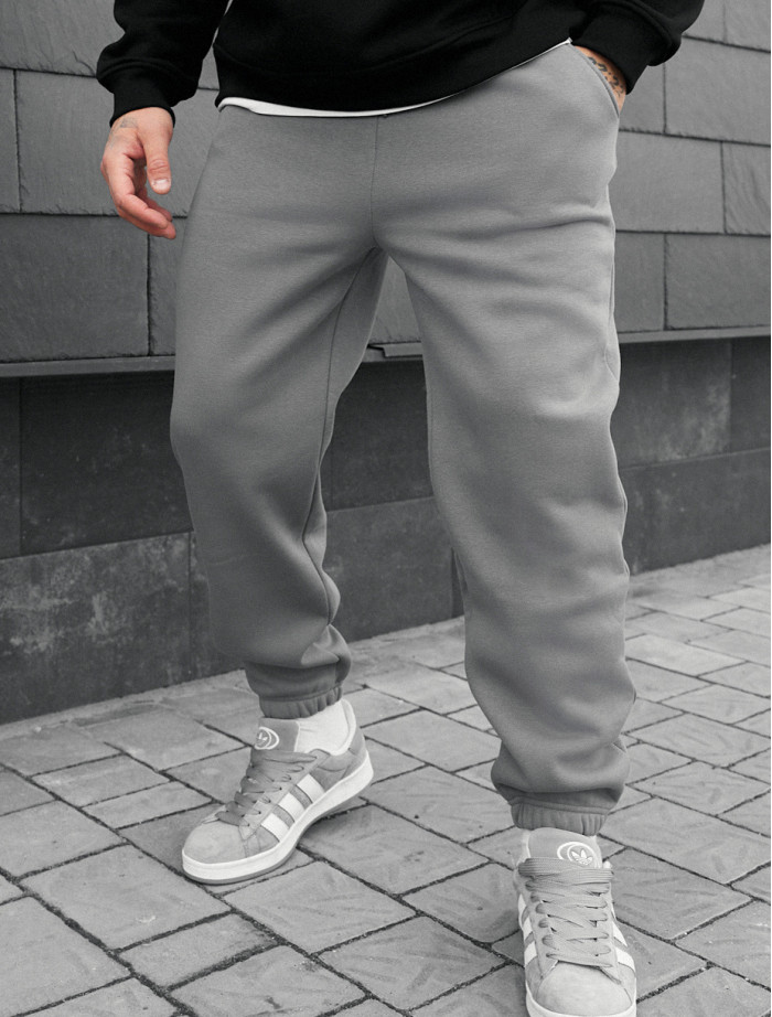 Pantaloni de trening Staff fad gray fleece