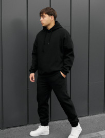 Costum de trening Staff bel black oversize fleece