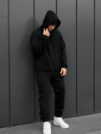 Costum de trening Staff bel black oversize fleece