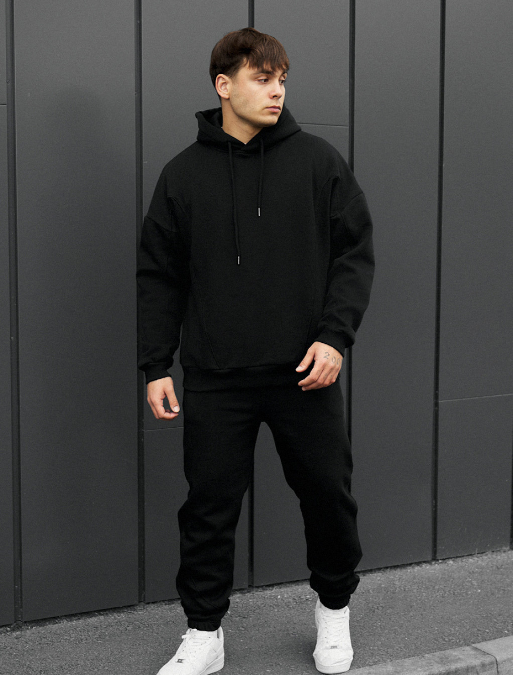Costum de trening Staff bel black oversize fleece