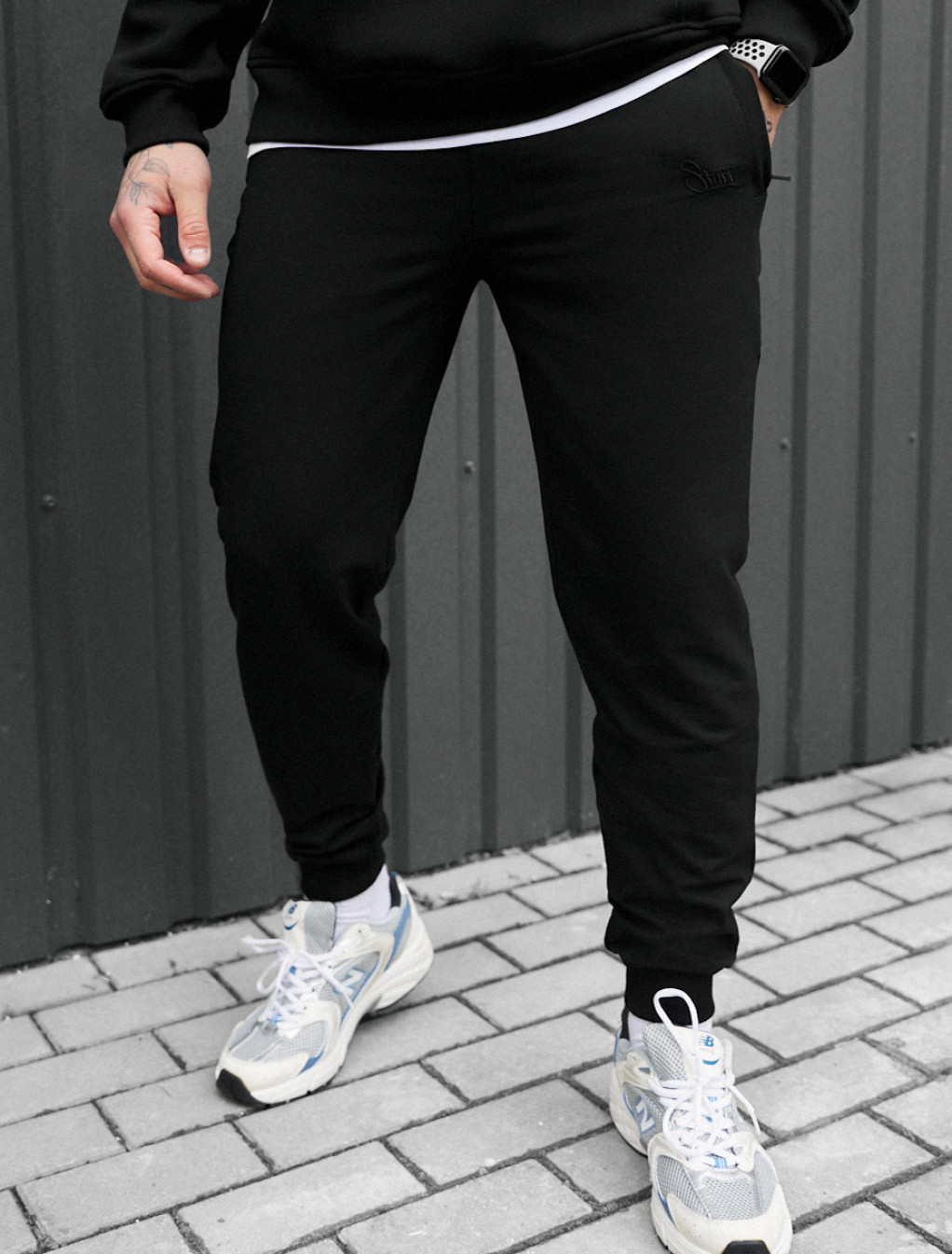 Pantaloni de trening Staff go logo black