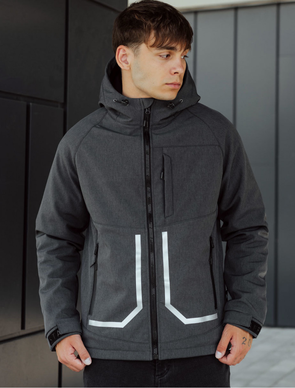 Geacă Staff cu soft shell graphite