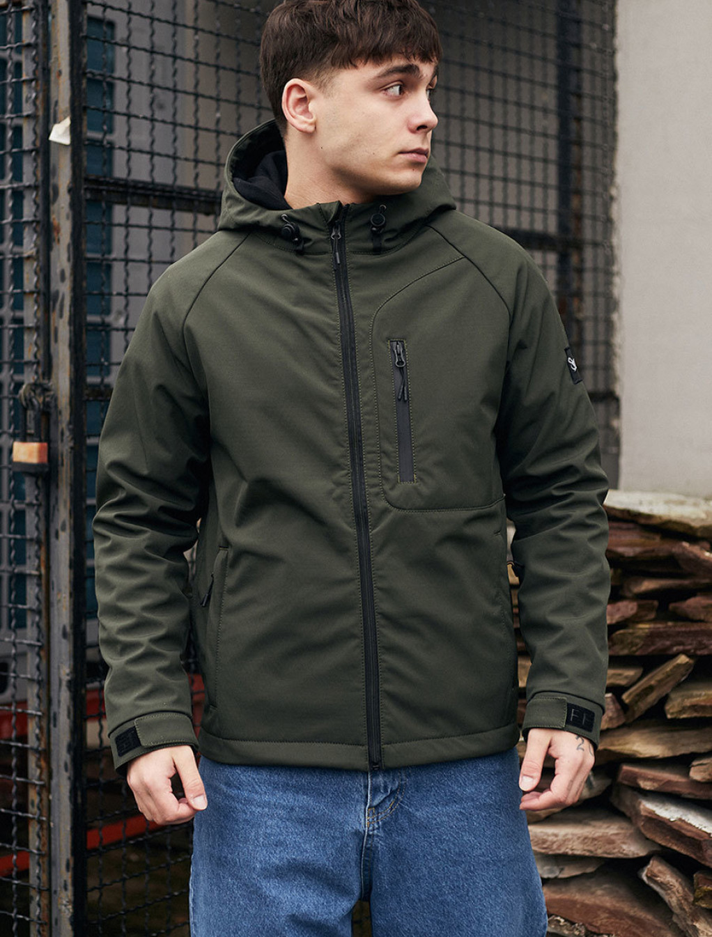 Geacă Staff soft shell re khaki
