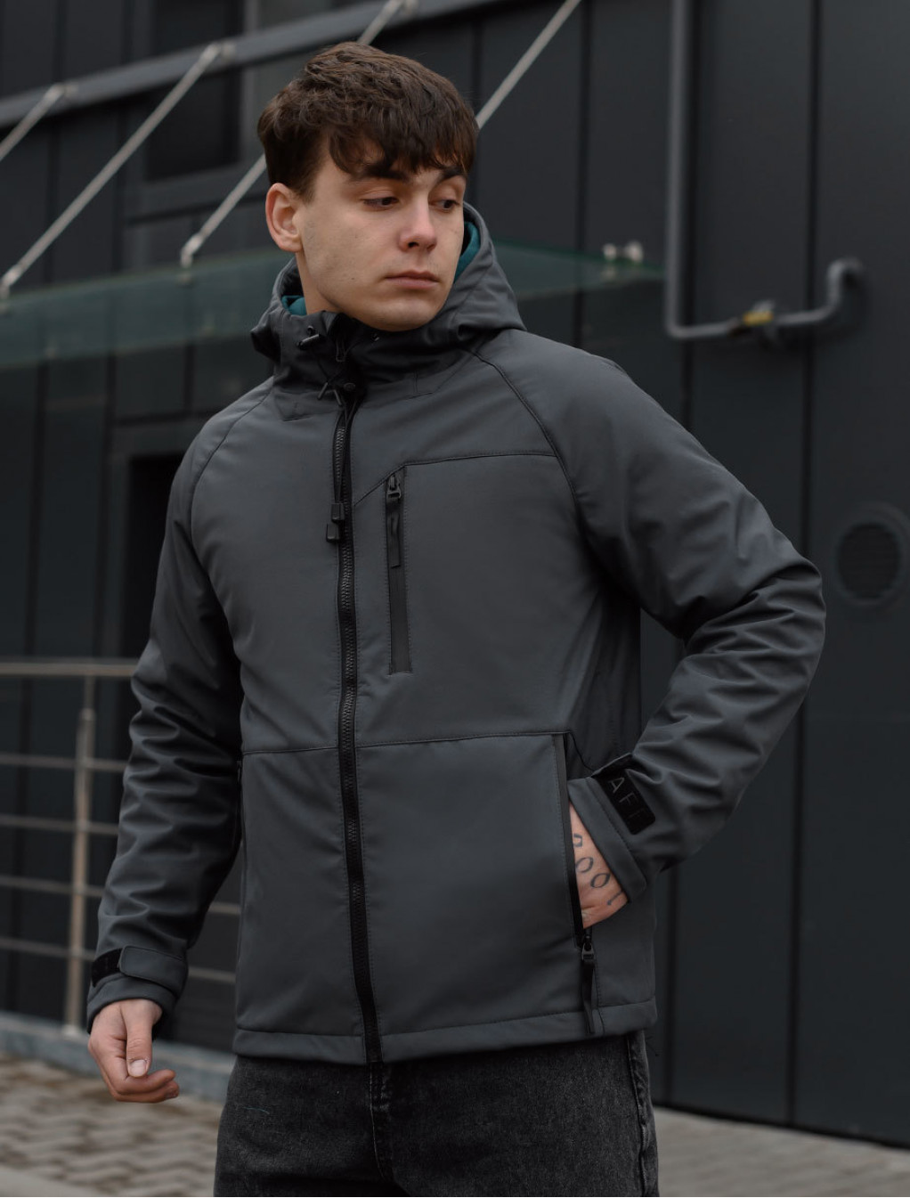 Geacă Staff soft shell ber dark gray