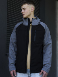 Geacă Staff soft shell bo gray melange & black