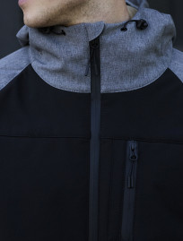 Geacă Staff soft shell bo gray melange & black