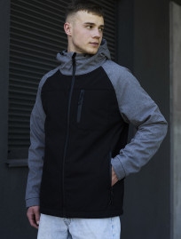 Geacă Staff soft shell bo gray melange & black