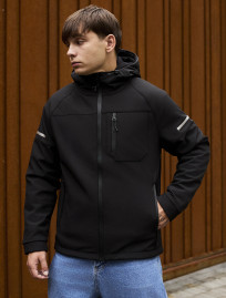 Geacă Staff soft shell bo black reflective