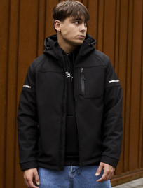 Geacă Staff soft shell bo black reflective