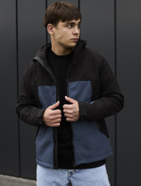 Geacă Staff soft shell pu black & blue