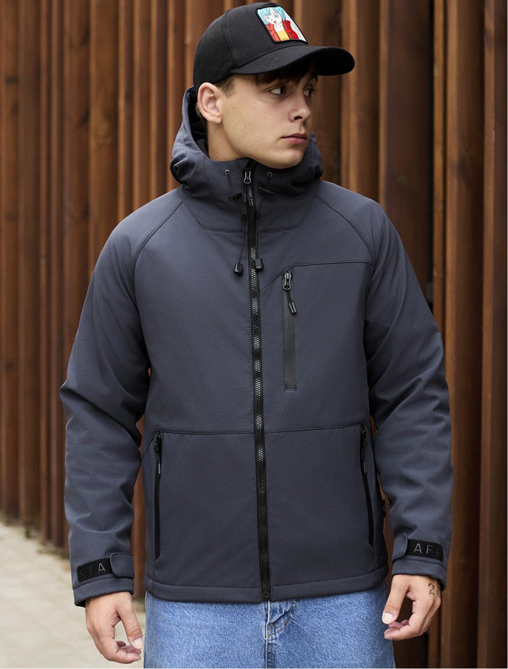 Geacă Staff soft shell flox gray
