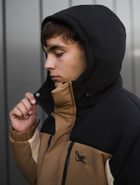 Geacă de iarnă Staff no beige & black
