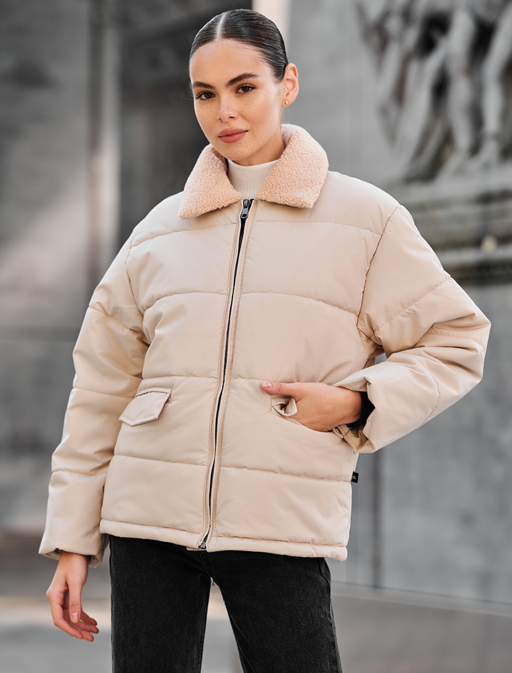 Geacă demi-sezon de damă Staff me light beige