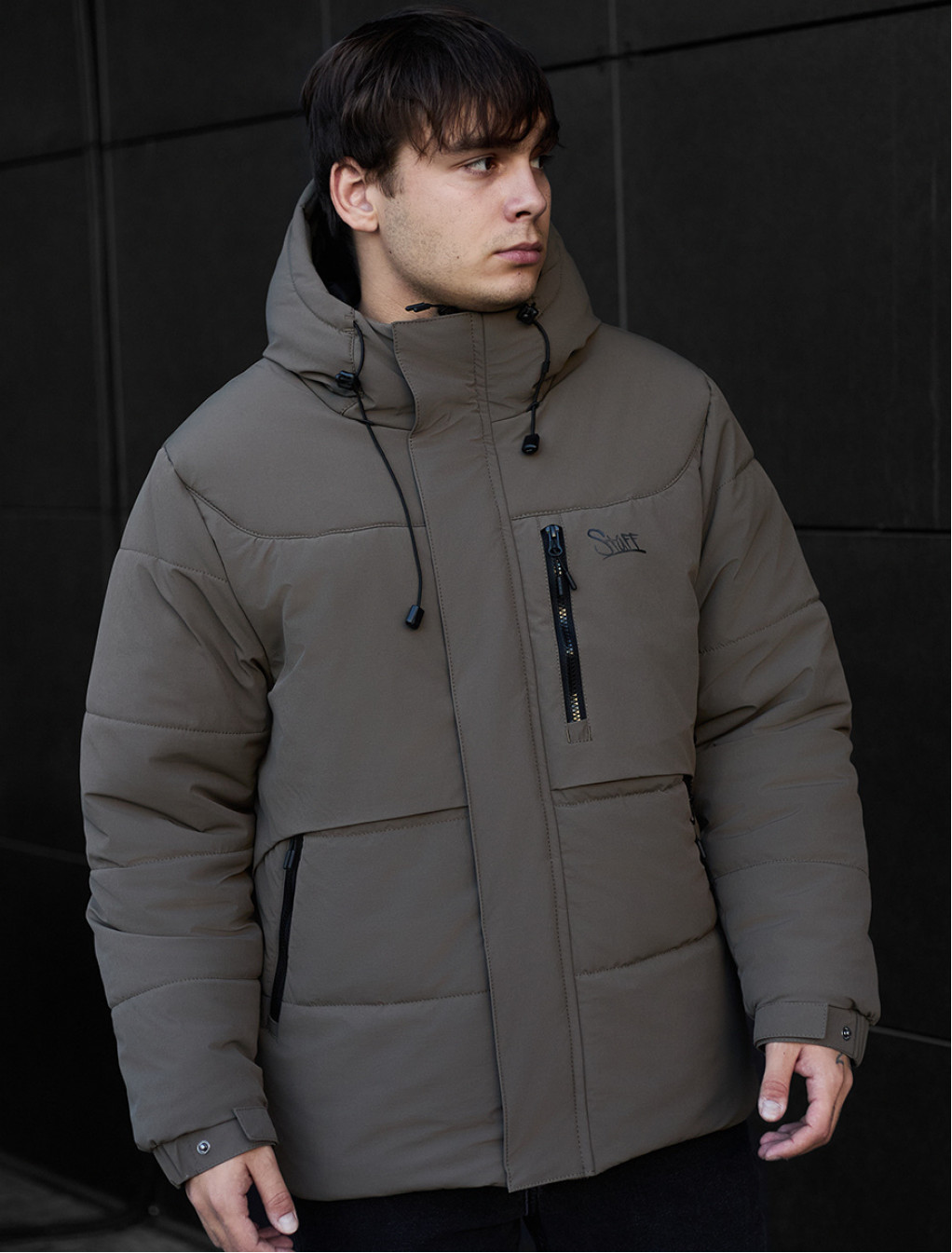 Geacă de iarnă Staff golu dark khaki