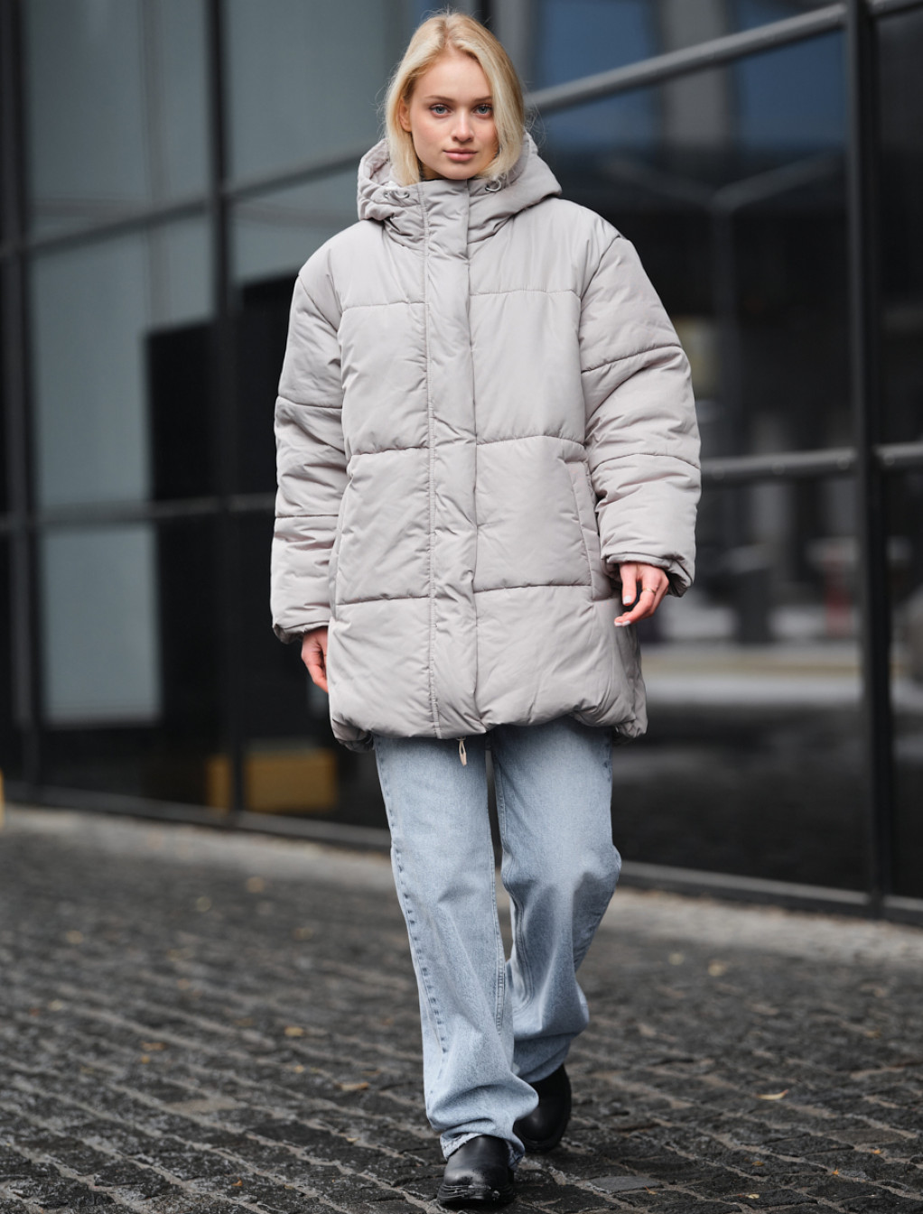 Geacă de iarnă de damă Staff di light gray